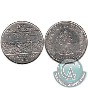 1982 Constitution Canada Nickel Dollar Circulated