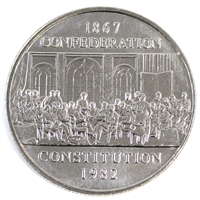 1982 Constitution Canada Nickel Dollar Choice BU (MS-64)