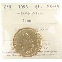 1993 Canada Loon Dollar ICCS Certified MS-65