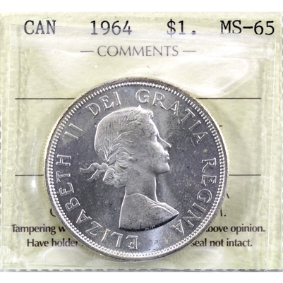 1964 Canada Dollar ICCS Certified MS-65 (XHK 958)