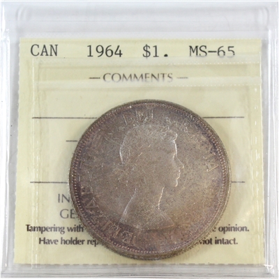 1964 Canada Dollar ICCS Certified MS-65 (XXO 563)