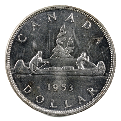 1953 NSS Canada Dollar AU-UNC Cameo (AU-55)