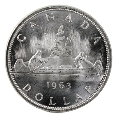 1963 Canada Dollar UNC+ Cameo (MS-62)