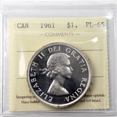 1961 Canada Dollar ICCS Certified PL-65