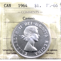 1964 Canada Dollar ICCS Certified PL-66 Cameo