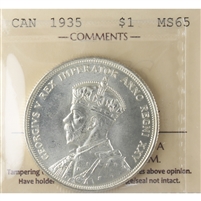 1935 Canada Dollar ICCS Certified MS-65 (XXG 026)