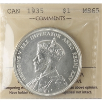 1935 Canada Dollar ICCS Certified MS-65 (XXG 027)