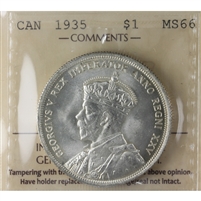 1935 Canada Dollar ICCS Certified MS-66  (XMY 617)