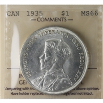 1935 Canada Dollar ICCS Certified MS-66 (XSI 149)