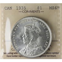 1935 Canada Dollar ICCS Certified MS-65 (XMY 630)