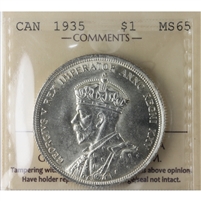 1935 Canada Dollar ICCS Certified MS-65 (XMY 627)