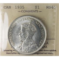 1935 Canada Dollar ICCS Certified MS-65 (XSI 124)