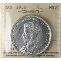1935 Canada Dollar ICCS Certified MS-65 (XSI 141)