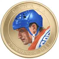 2011 Canada 25 Cent Wayne Gretzky Coloured Coin in Card