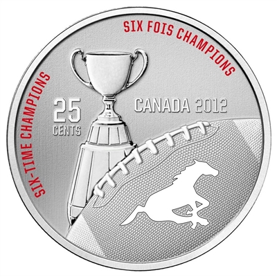 2012 Canada 25-cent Calgary Stampeders CFL - Coin and Stamp Set.