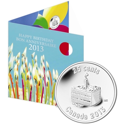 2013 Canada Birthday Gift Set with Commemorative 25-cent