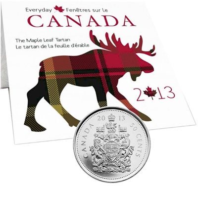 2013 Canada 50-cent The Maple Leaf Tartan with Tartan Swatch