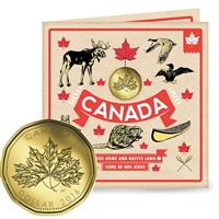 2016 Oh Canada Gift Set with struck Loon Dollar (Maple Leaves)