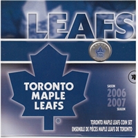 2007 Canada Toronto Maple Leafs NHL Coin Set with Colourized 25 Cents.