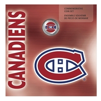 2008 Canada Montreal Canadiens NHL Coin Set with Colourized Dollar.