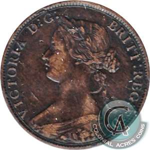 1861 Large Bud Nova Scotia 1-cent VF-EF (VF-30)