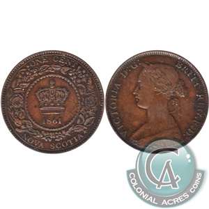 1861 Small Bud Nova Scotia 1-cent Extra Fine (EF-40)
