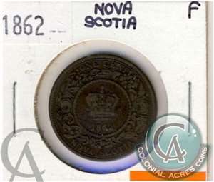 1862 Nova Scotia 1-cent Fine (F-12) $