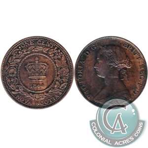 1864 Nova Scotia 1-cent EF-AU (EF-45) $