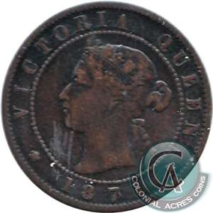 1871 Prince Edward Island 1-cent VG-F (VG-10)