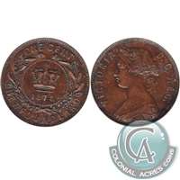 1876H Newfoundland 1-cent VF-EF (VF-30) $