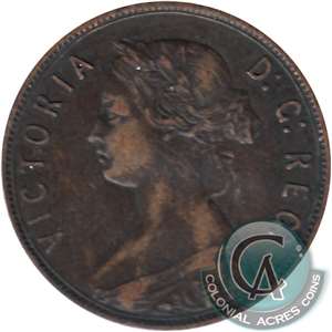 1880 R.0 E.D. Newfoundland 1-cent Fine (F-12)