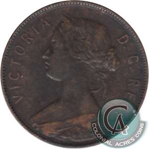 1880 R.0 L.D. Newfoundland 1-cent F-VF (F-15)