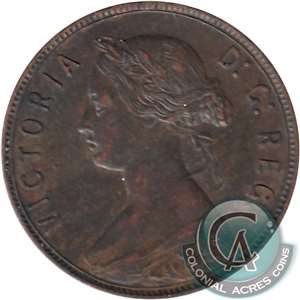 1880 R.0 L.D. Newfoundland 1-cent VF-EF (VF-30) $