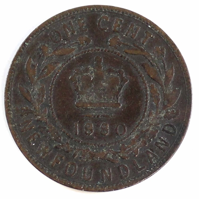 1880 R.0 L.D. Newfoundland 1-cent VG-F (VG-10)