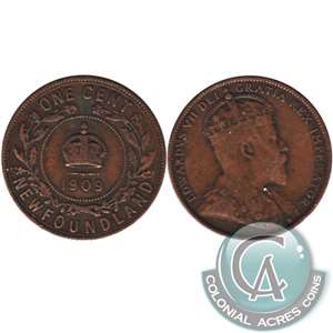 1909 Newfoundland 1-cent VG-F (VG-10)