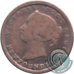 1882H Newfoundland 5-cents Very Good (VG-8)