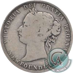 1874 Newfoundland 50-cents Good (G-4)