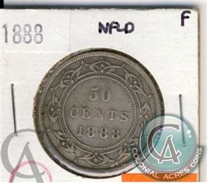 1888 Newfoundland 50-cents Fine (F-12) $