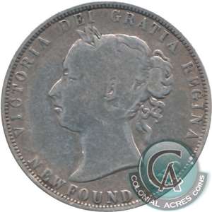 1899 Wide 9's Newfoundland 50-cents G-VG (G-6)