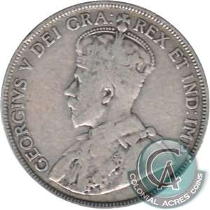 1911 Newfoundland 50-cents Very Good (VG-8)