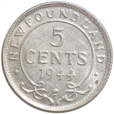 1944C Newfoundland 5-cent Uncirculated (MS-60) $