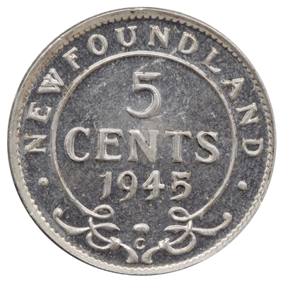 1945C Newfoundland 5-cents Brilliant Uncirculated (MS-63) Cameo