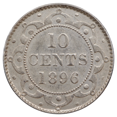 1896 Newfoundland 10-cents Almost Uncirculated (AU-50) $