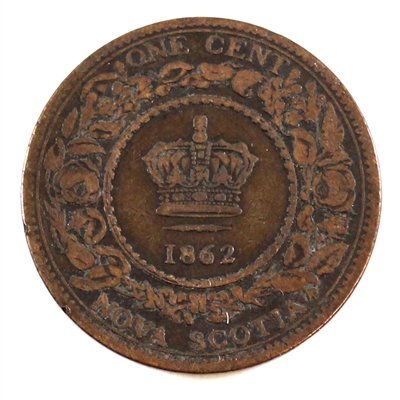 1862 Nova Scotia 1-cent G-VG (G-6) $