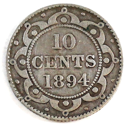 1894 Newfoundland 10-cents VG-F (VG-10)