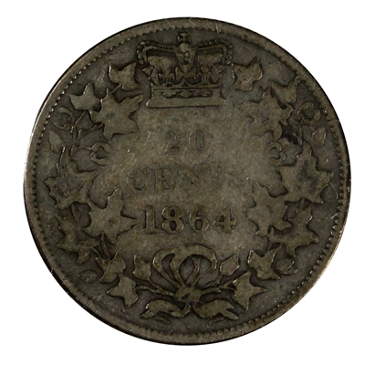1864 New Brunswick 20-cents Very Good (VG-8)