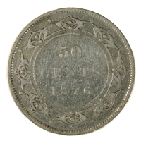 1876H Newfoundland 50-cents VG-F (VG-10)