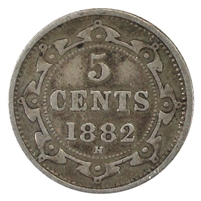 1882H Newfoundland 5-cents Fine (F-12) $