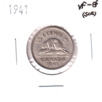 1941 Canada 5-cents VF-EF (VF-30) Scratched or impaired