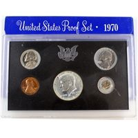 1970 S USA Proof Set (Toning, wear on case/sleeve)